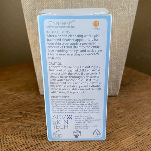 Cynerge Vitamin C Gel Face. New in Box (NIB)! Size 1 oz. - Picture 4 of 6